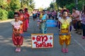 Parade in sport day of primary students.